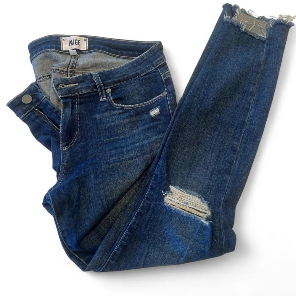 PAIGE Verdugo Distressed Ankle Jean Size 28